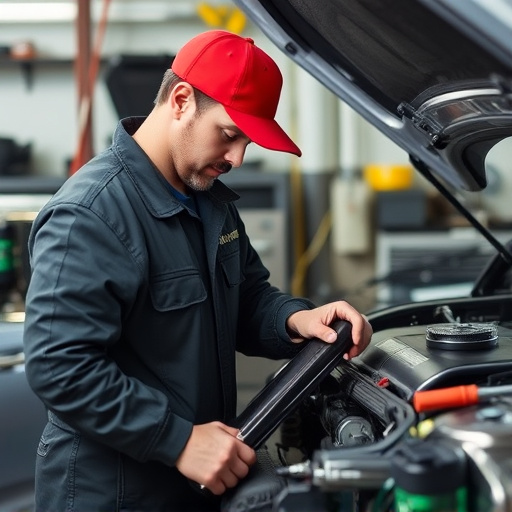 auto technician working
