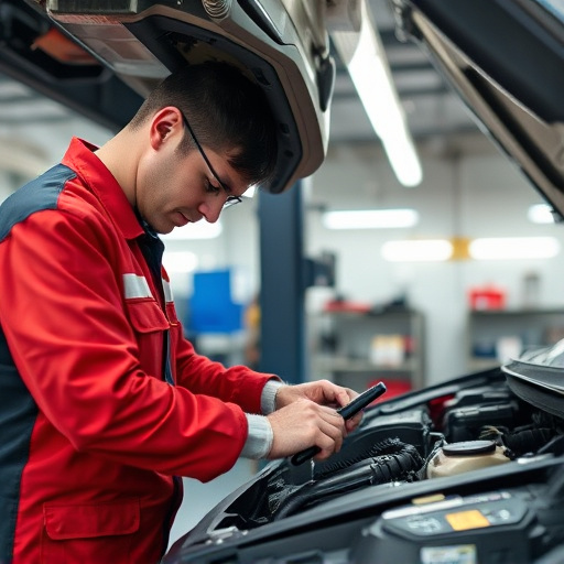 auto technician working