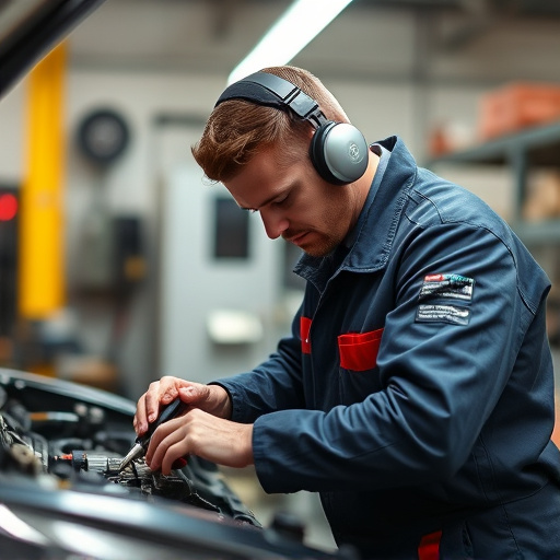 auto technician working