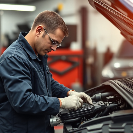 auto technician working