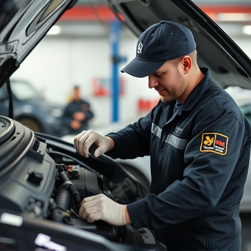 auto technician working