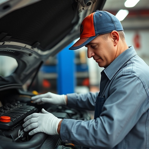 auto technician working