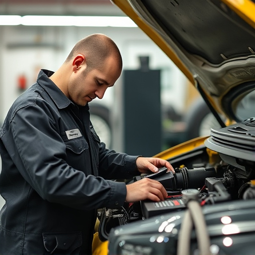 auto technician working