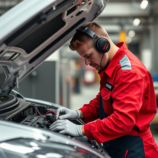 auto technician working