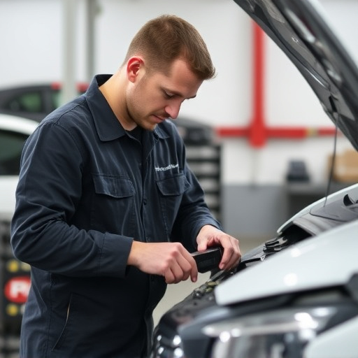 auto technician working