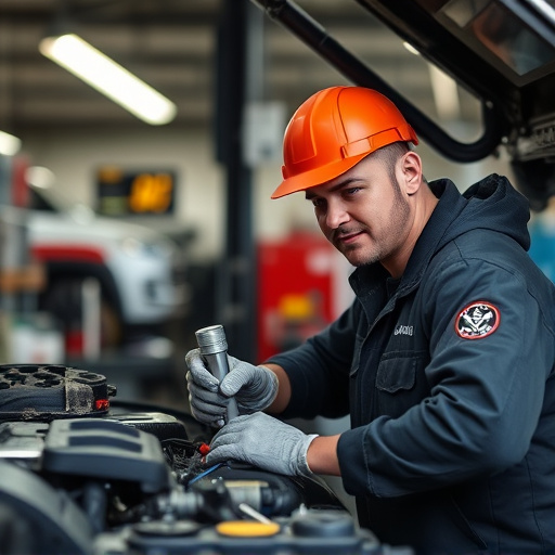 auto technician working