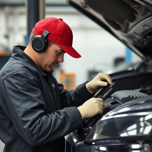 auto technician working