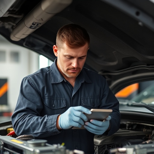 auto technician working