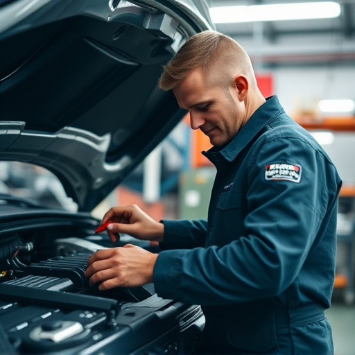 auto technician working