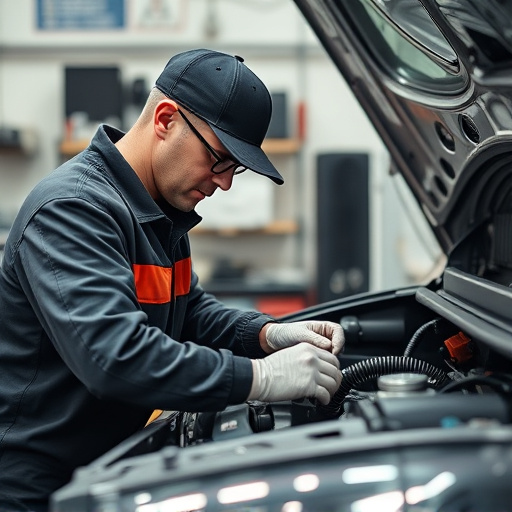 auto technician working