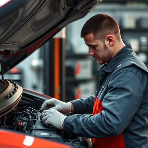 auto technician working