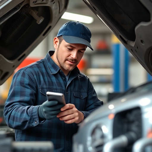 auto technician working
