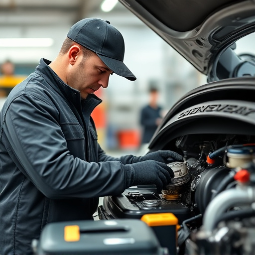 auto technician working