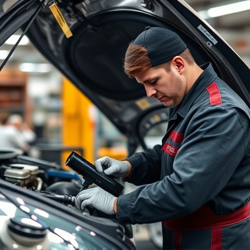 auto technician working