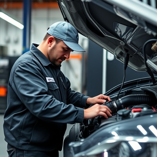 auto technician working