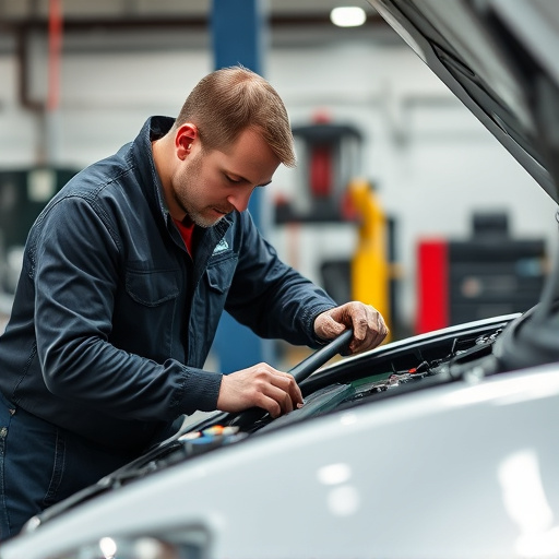 auto technician working