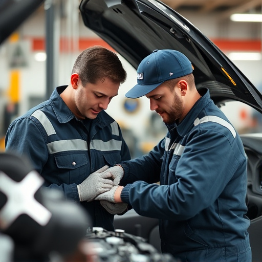 auto technician working
