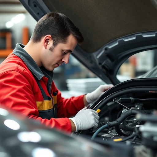 auto technician working