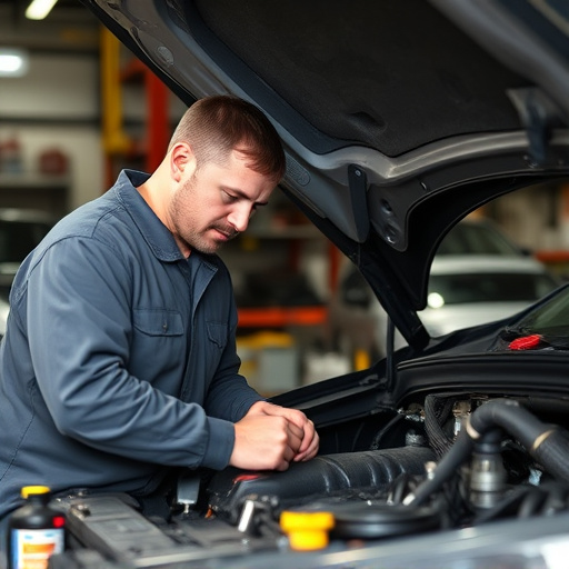 auto technician working