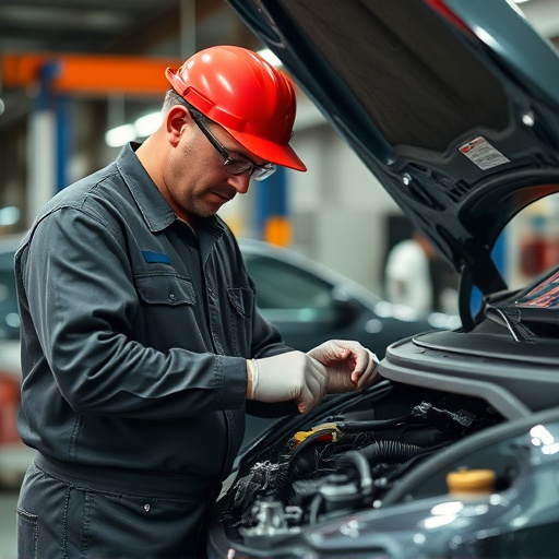 auto technician working