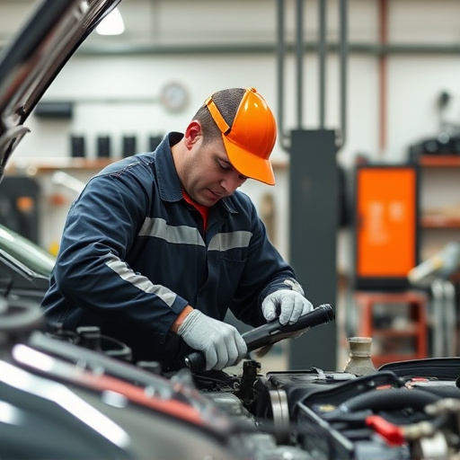auto technician working