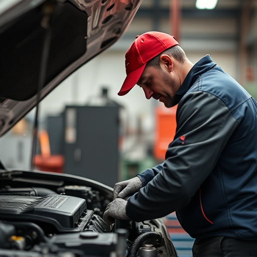 auto technician working