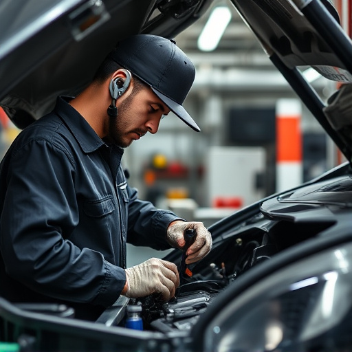 auto technician working