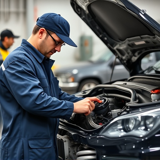 auto technician working