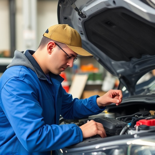 auto technician working