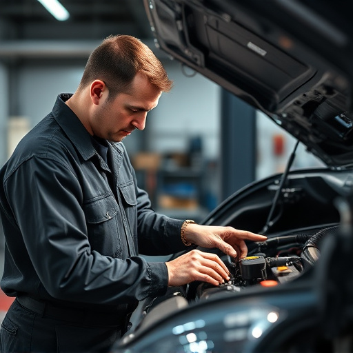 auto technician working