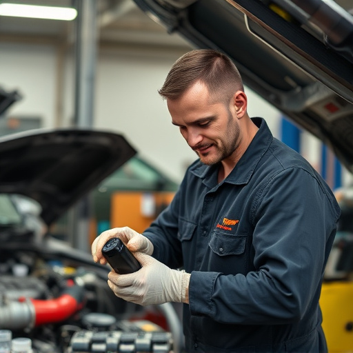auto technician working