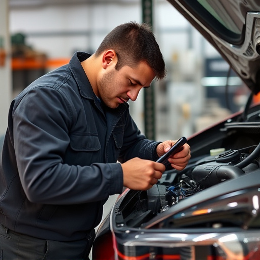 auto technician working