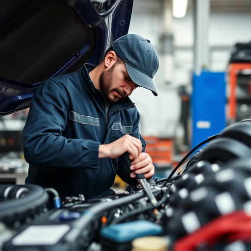 auto technician working