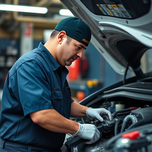 auto technician working