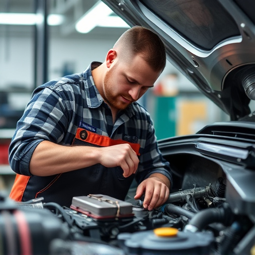 auto technician working