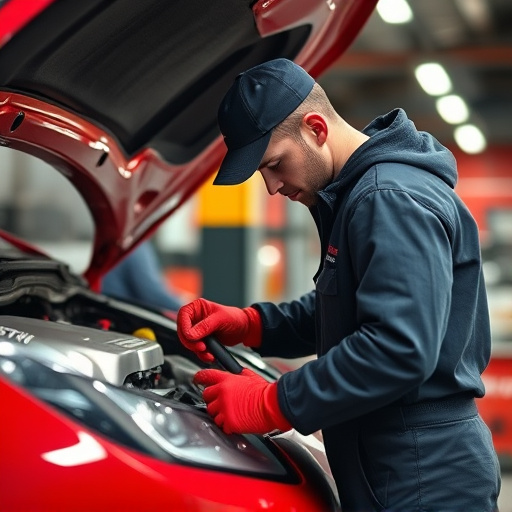 auto technician working