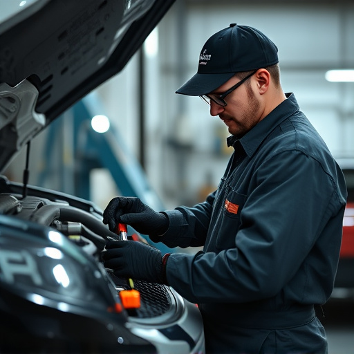 auto technician working