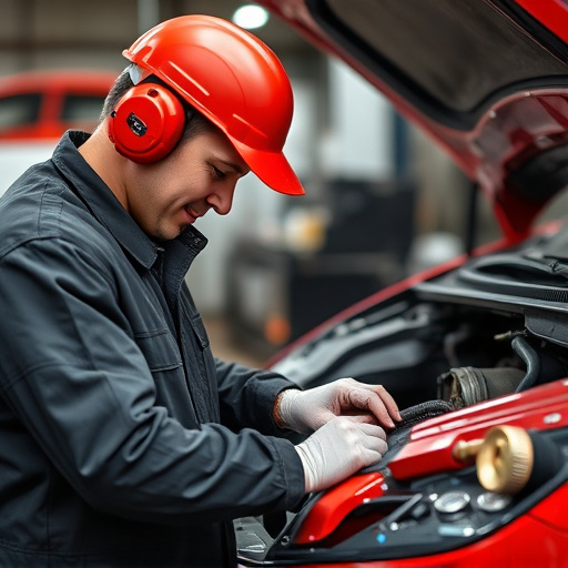 auto technician working