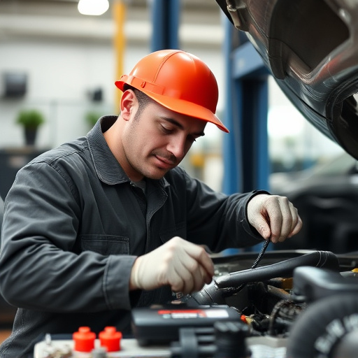 auto technician working
