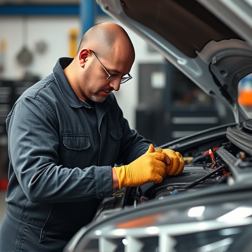 auto technician working