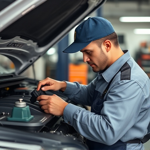 auto technician working