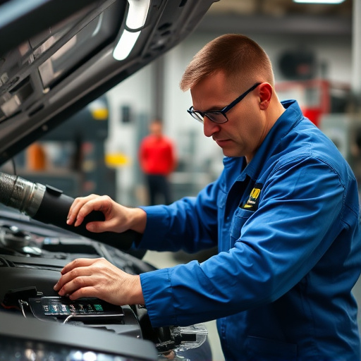 auto technician working