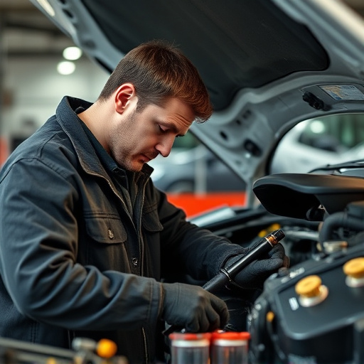 auto technician working