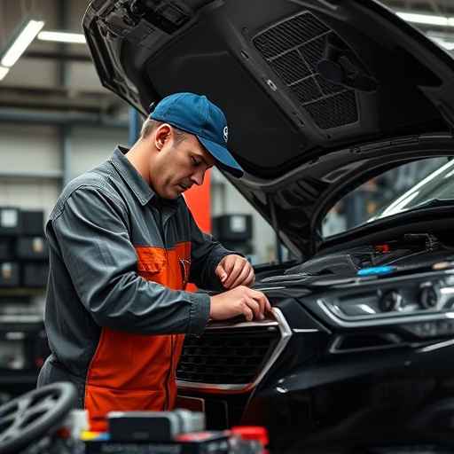 auto technician working