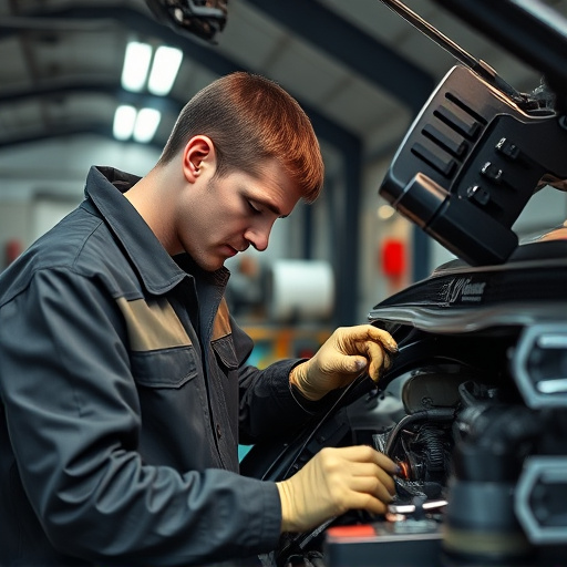 auto technician working