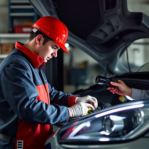 auto technician working