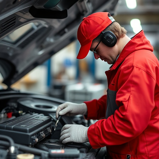 auto technician working