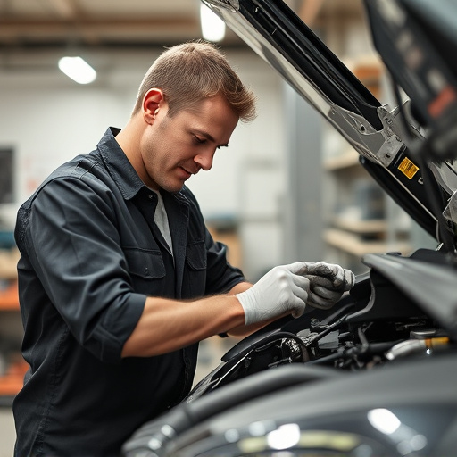 auto technician working