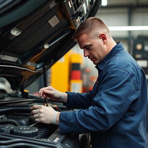 auto technician working