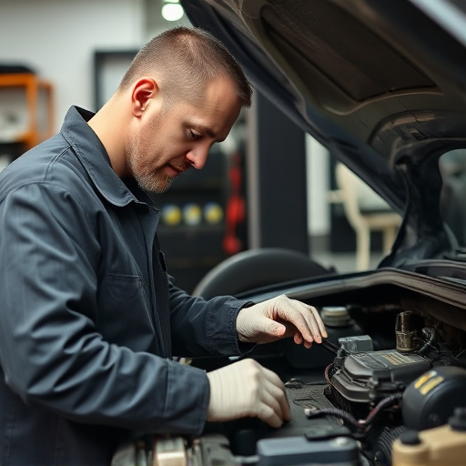 auto technician working